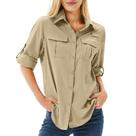 Camisa Toumett 5071 com Proteção Solar UPF 50 de Secagem Rápida e Mangas Longas Caqui Camisa Toumett 5071 com Proteção Solar UPF 50 de Secagem Rápida e Mangas Longas Caqui