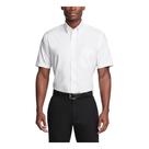 Camisa Van Heusen, vestido masculino de manga curta, ajuste regular, branco