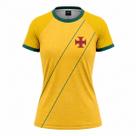 Camisa Vasco Da Gama Folha Edição Especial Brasil - Feminino Tamanho:MCor:Amarelo Camisa Vasco Da Gama Folha Edição Especial Brasil - Feminino Tamanho:MCor:Amarelo