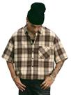 Camisa Verdusa xadrez marrom café para homens