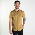 Camisa VersatiOld New Viscose Manga Curta Verde Oliva