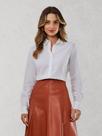 Camisa Via Lessa Lourdes em Tricoline Algodão Off White