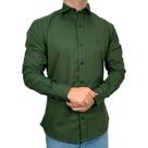 Camisa Vilejack Lisa Masculina Manga Longa Algodao