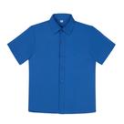 Camisa Visaccy Boys de manga curta com botões azul royal 18
