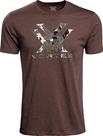 Camisa Vortex Logo de Manga Corta en Marrón Jaspeado Camuflaje Talle Mediano
