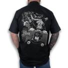 Camisa Workshirt Preta Custom Chicanas Motorcycle No Remorse Camisa Workshirt Preta Custom Chicanas Motorcycle No Remorse