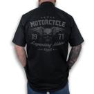 Camisa Workshirt Preta Mecânico Motorcycle Legendary Riders Old School No Remorse Camisa Workshirt Preta Mecânico Motorcycle Legendary Riders Old School No Remorse