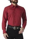 Camisa Wrangler Sport Western Snap Dobby Stripe Wine para homens
