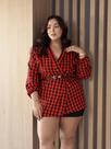 Camisa Xadrez Country Feminina Plus Size Festa Junina São João Arraiá Quadrilha