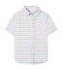 Camisa xadrez de manga curta SANGTREE verde pastel tamanho M