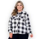 Camisa Xadrez Feminina Plus Size Festa Junina Manga Longa Tamanho Grande Camisa Xadrez Feminina Plus Size Festa Junina Manga Longa Tamanho Grande
