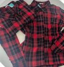 Camisa xadrez feminina plus size