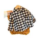 Camisa Xadrez Infantil De Outono Casual Retrô Com Gola Lapela E Manga Longa Para Meninas E Meninos Camisa Xadrez Infantil De Outono Casual Retrô Com Gola Lapela E Manga Longa Para Meninas E Meninos