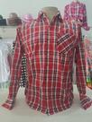 Camisa xadrez masculina adulto fio tinto