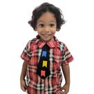 Camisa Xadrez Menino Festa Junina C/ Gravata Vermelho/Branco
