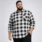 Camisa Xadrez Plus Size Masculina Extra Grande Manha Longa Com Punho