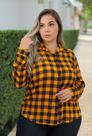 Camisa Xadrez Plus Size Tendência Moda feminina Festa Junina Coleção Inverno