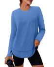 Camisa XIEERDUO de manga comprida Rash Guard UPF 50+ azul M