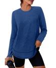 Camisa XIEERDUO de manga comprida Swim Rash Guard azul M