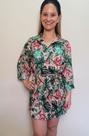 Camisão Estampado Saída Praia Feminina Botões Tam. M
