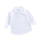 Camisas Brancas De Manga Longa Para Crianças, Tops Para Meninos E Meninas, Roupas De Casamento Para Camisas Brancas De Manga Longa Para Crianças, Tops Para Meninos E Meninas, Roupas De Casamento Para