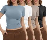 Camisas Dalavch Femininas de Compressão Cropped - Kit com 4 Unidades