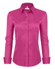Camisas de botão para mulheres siliteelon rosa vermelha GG