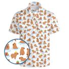Camisas de golfe AYUNIX, polo com estampa de capivara para desempenho masculino