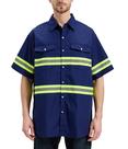 Camisas de trabalho de segurança JURFEYANG Hi Vis de manga curta reflexivas