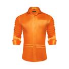Camisas De Vestir Masculinas De Manga Longa Em Verde Sálvia, Preto, Amarelo E Vermelho, Em Satin