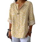 Camisas Domirica Business Casual Linen, manga 3/4, mulheres, 2025