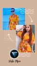 Camisas florais em viscose