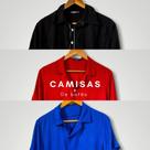 camisas lisas de botão