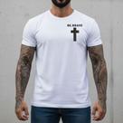 Camisas Masculinas Branca Personalizadas Algodão Camisetas Básicas Moda Street Tendência Atual