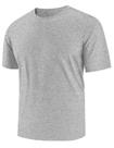 Camisas masculinas de manga curta de verão, protetor de erupção cutânea, ajuste seco, natação, academia, corrida, pesca, camisetas casuais de verão, camisetas de verão, SPF, UV, água de praia, cinza, S