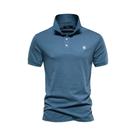 Camisas Polo Masculinas 100% Algodão Com Bordado, Cor Sólida, Manga Curta, Novo Verão AIOPESON Camisas Polo Masculinas 100% Algodão Com Bordado, Cor Sólida, Manga Curta, Novo Verão AIOPESON