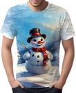 Camise Camiseta Tshirt Natal Festas Boneco de Neve Noel 1