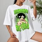 Camiseta 100 % Algodão 30.1 Oversized Estampada Docinho Treinando na Força Do Odio Lançamento