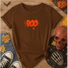 Camiseta 100% Algodão Halloween Estampa Boo Aranha 173 Look Dia das Bruxas Diversão Trick or Treat