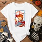 Camiseta 100% Algodão Halloween Estampa Good Guy 164 Horror Dia de Bruxas Fantasia Look Passeio