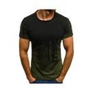 Camiseta 3D de manga curta masculina, grande, casual, underlay, verão
