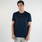 Camiseta Acostamento Letter Central Marinho