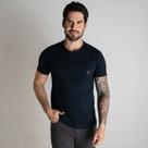 Camiseta Acostamento Texturada Azul Marinho