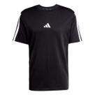 Camiseta Adidas 3 Listras Masculina - Preto - G
