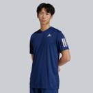 Camiseta Adidas Club 3 Stripes Azul Marinho Camiseta Adidas Club 3 Stripes Azul Marinho