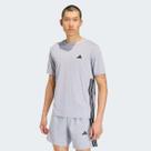 Camiseta Adidas Essentials 3 Listras Cinza
