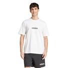 Camiseta adidas Essentials Linear Single Jersey Tall Men branca/preta