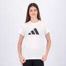 Camiseta Adidas Essentials Logo Feminina Branca e Preta Camiseta Adidas Essentials Logo Feminina Branca e Preta