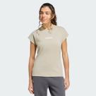 Camiseta Adidas Logo Linear Feminina Bege e Branca Camiseta Adidas Logo Linear Feminina Bege e Branca