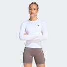 Camiseta Adidas Manga Longa Essentials Primelift Feminina Branca